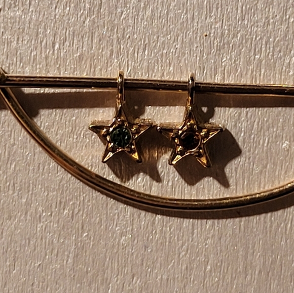 VINTAGE GOLD TONE MOTHER AND GRANDMOTHER STAR BIRTHSTONE BROOCH/PIN ☆☆3for$30☆☆ - Picture 8 of 9